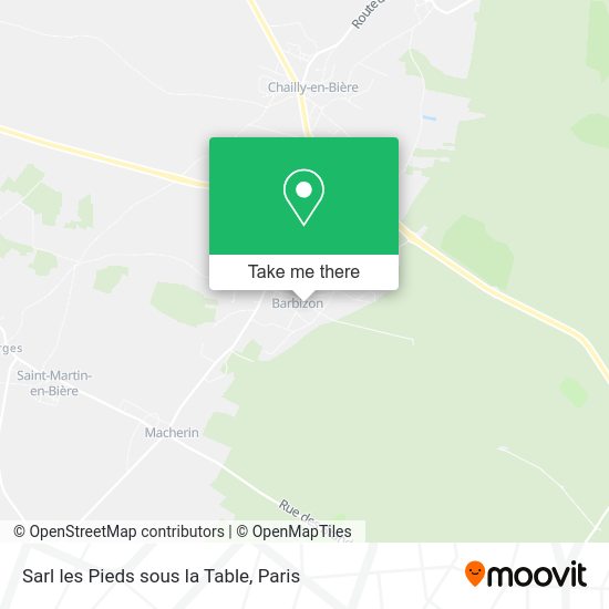 Sarl les Pieds sous la Table map