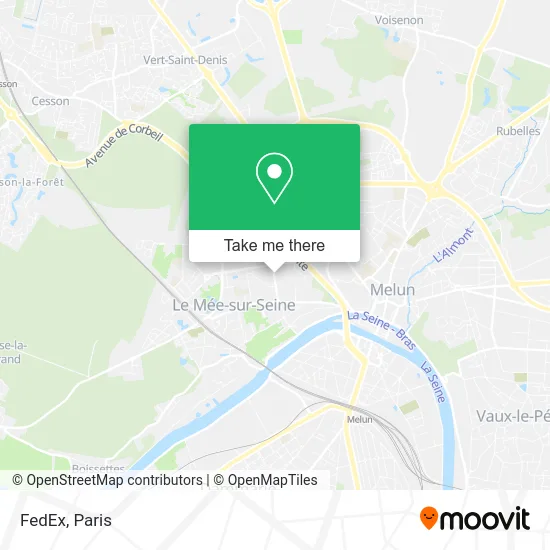 FedEx map