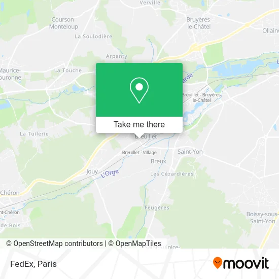 FedEx map