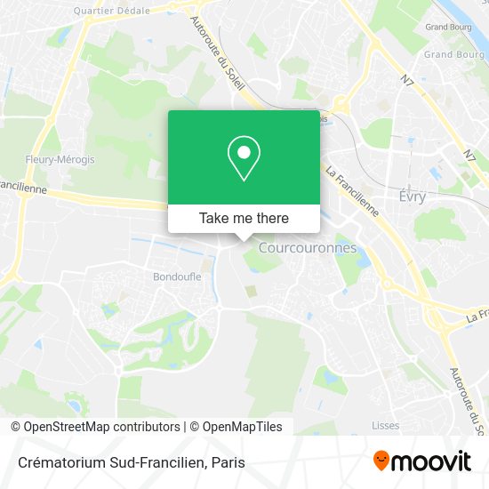 Crématorium Sud-Francilien map