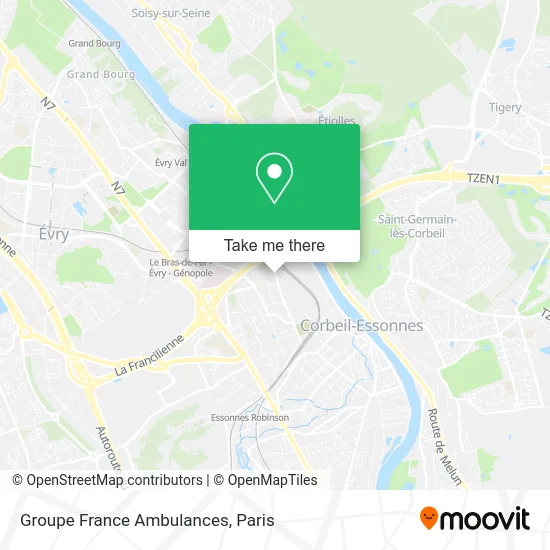 Mapa Groupe France Ambulances