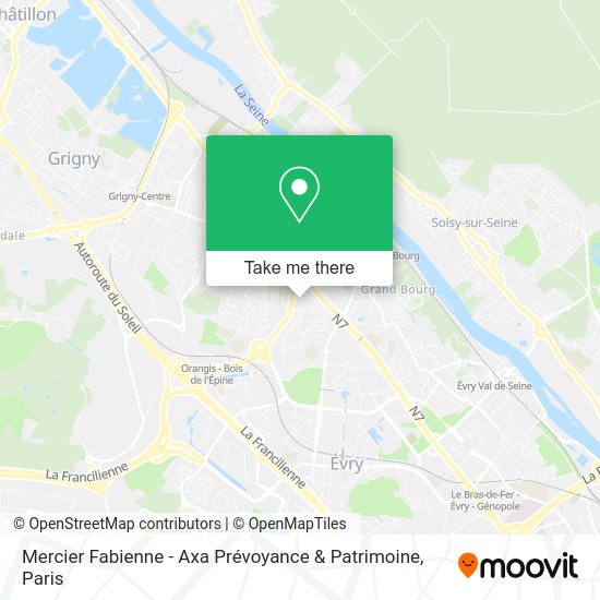 Mercier Fabienne - Axa Prévoyance & Patrimoine map