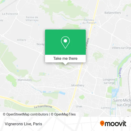Vignerons Live map