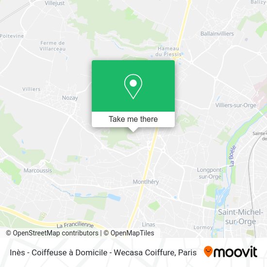 Inès - Coiffeuse à Domicile - Wecasa Coiffure map