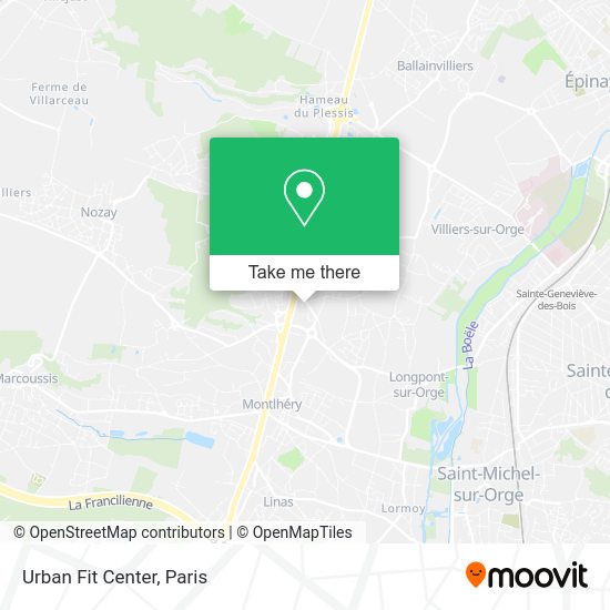 Urban Fit Center map