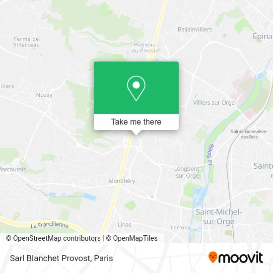 Sarl Blanchet Provost map