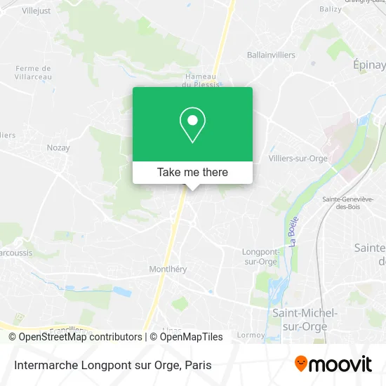 Intermarche Longpont sur Orge map