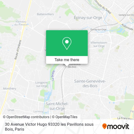30 Avenue Victor Hugo 93320 les Pavillons sous Bois map