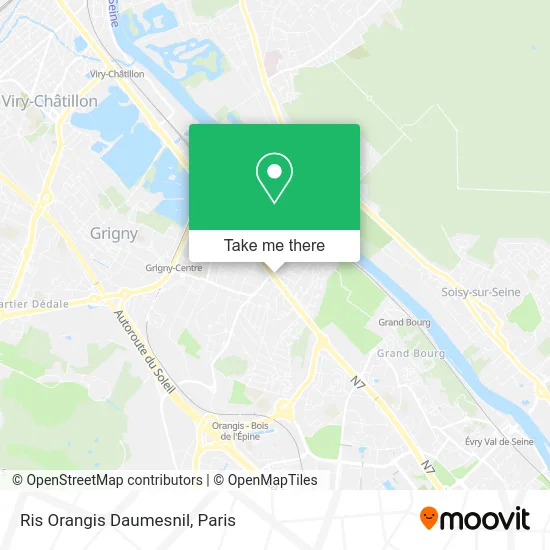 Ris Orangis Daumesnil map