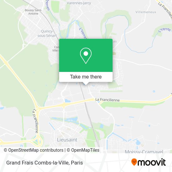 Grand Frais Combs-la-Ville map
