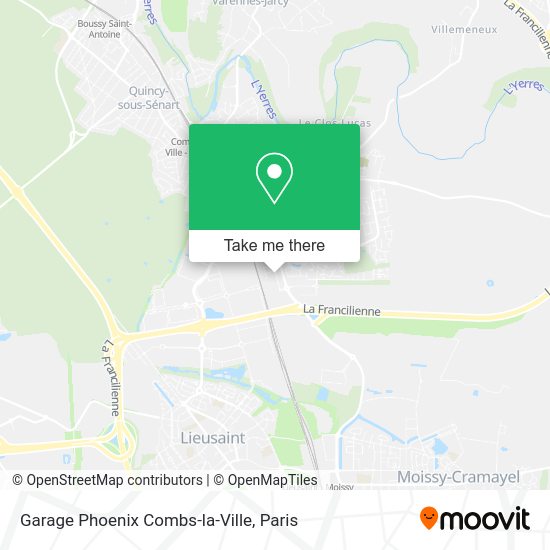 Garage Phoenix Combs-la-Ville map