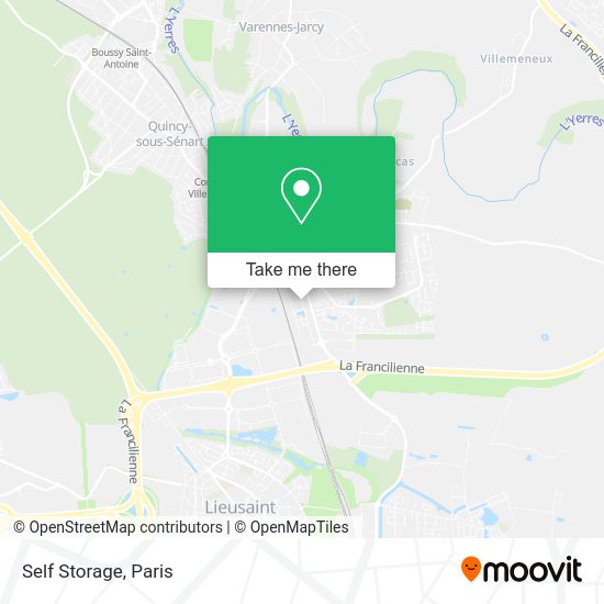 Self Storage map