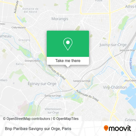 Bnp Paribas-Savigny sur Orge map