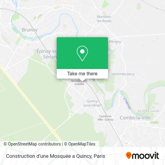 Construction d'une Mosquée a Quincy map
