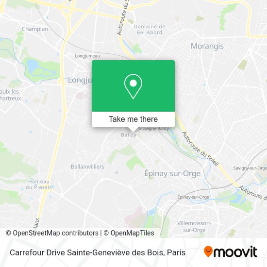 Carrefour Drive Sainte-Geneviève des Bois map