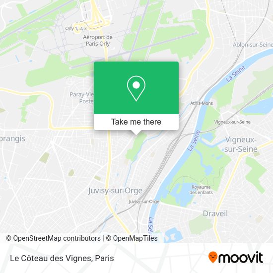Le Côteau des Vignes map