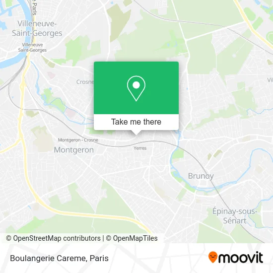 Boulangerie Careme map