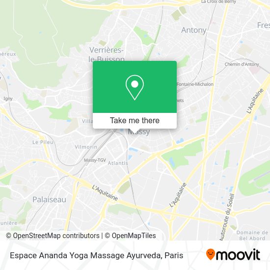 Espace Ananda Yoga Massage Ayurveda map
