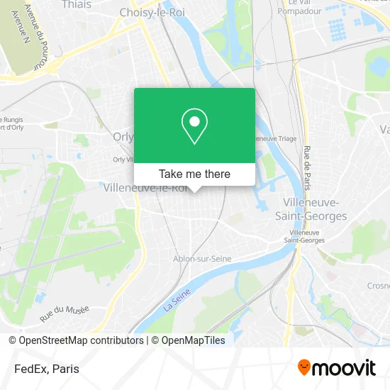 FedEx map