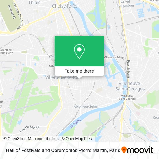 Hall of Festivals and Ceremonies Pierre Martin map