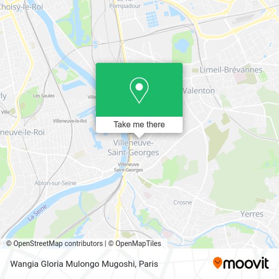 Wangia Gloria Mulongo Mugoshi map