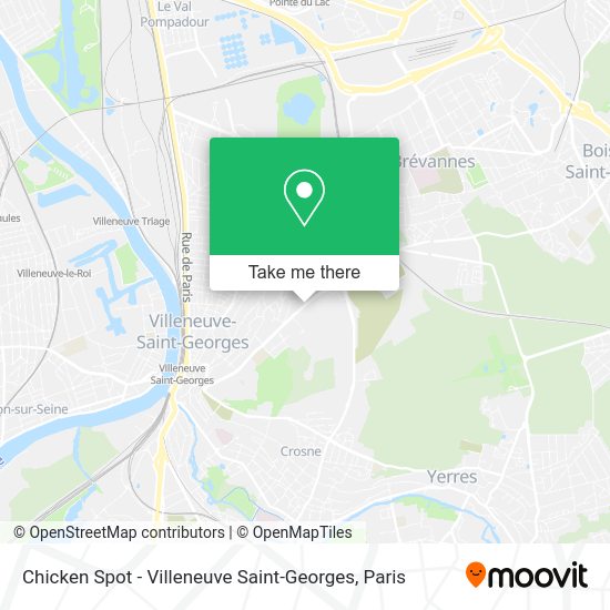 Chicken Spot - Villeneuve Saint-Georges map