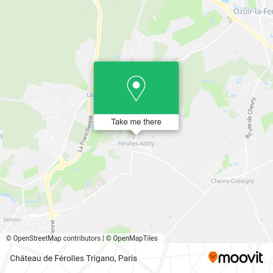 Château de Férolles Trigano map