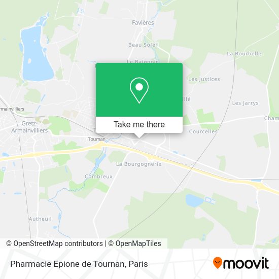Pharmacie Epione de Tournan map