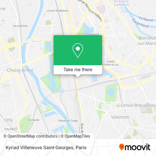 Kyriad Villeneuve Saint-Georges map