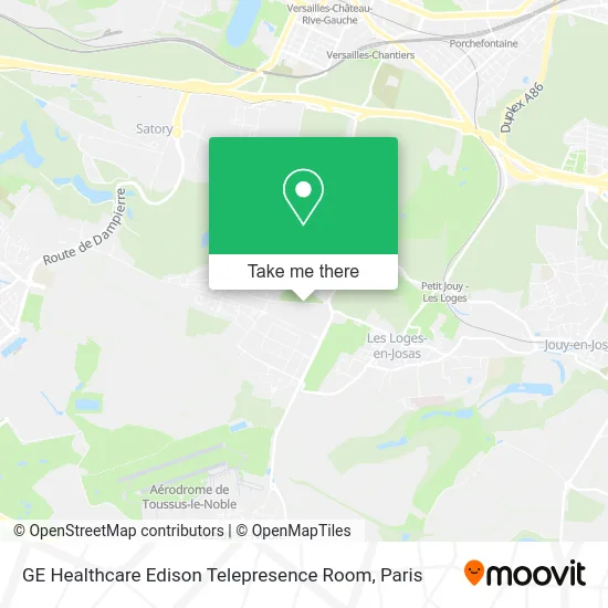 GE Healthcare Edison Telepresence Room map