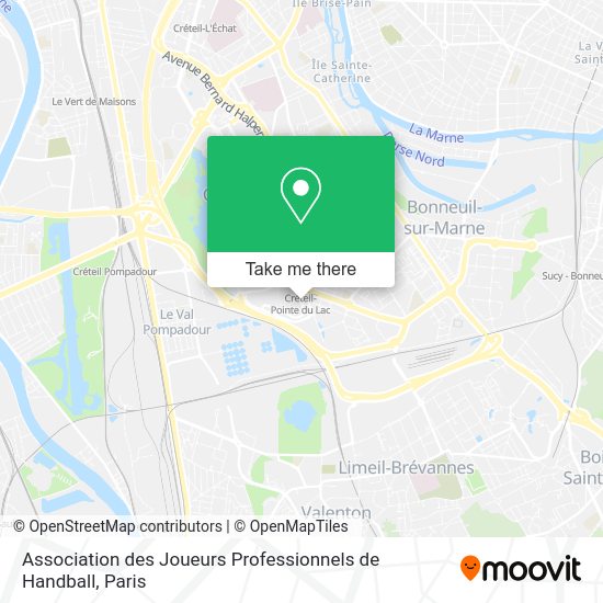 Association des Joueurs Professionnels de Handball map