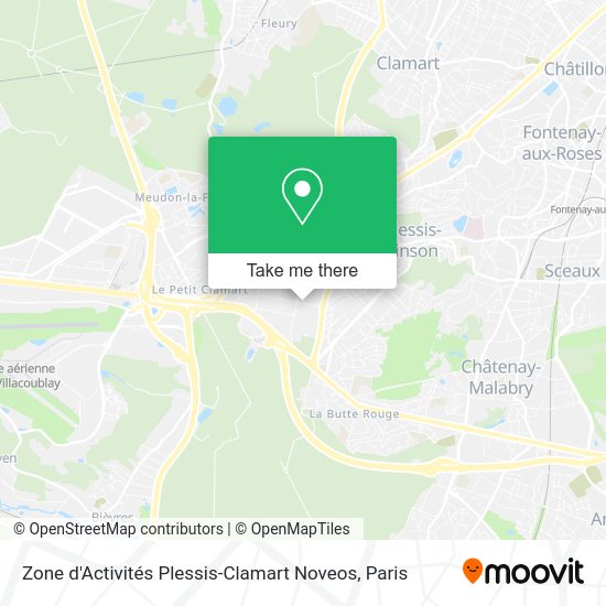 Zone d'Activités Plessis-Clamart Noveos map