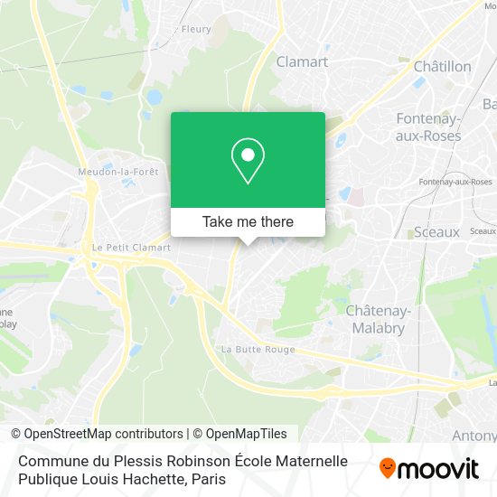 Commune du Plessis Robinson École Maternelle Publique Louis Hachette map