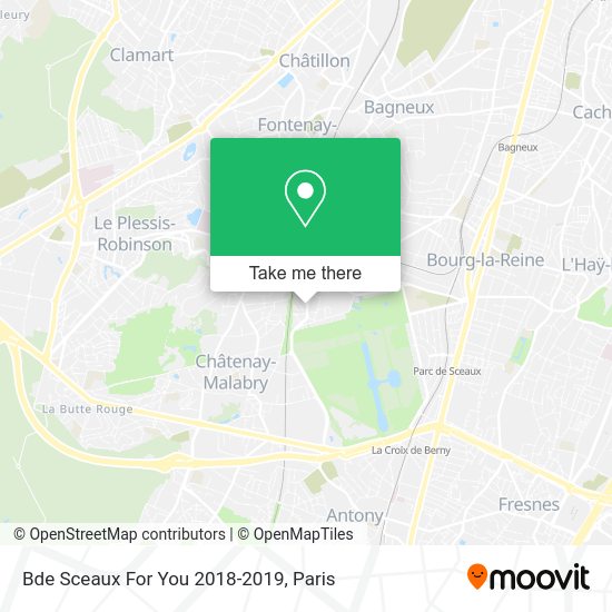 Bde Sceaux For You 2018-2019 map