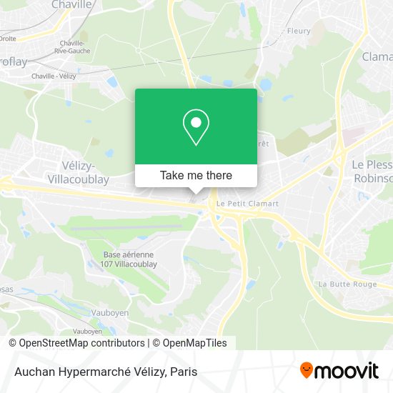Auchan Hypermarché Vélizy map