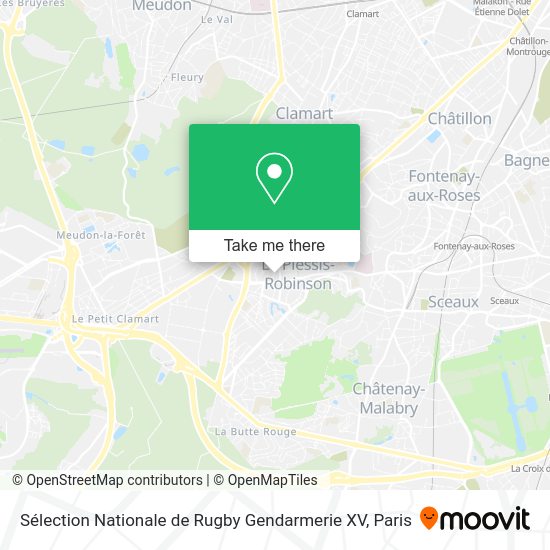 Sélection Nationale de Rugby Gendarmerie XV map