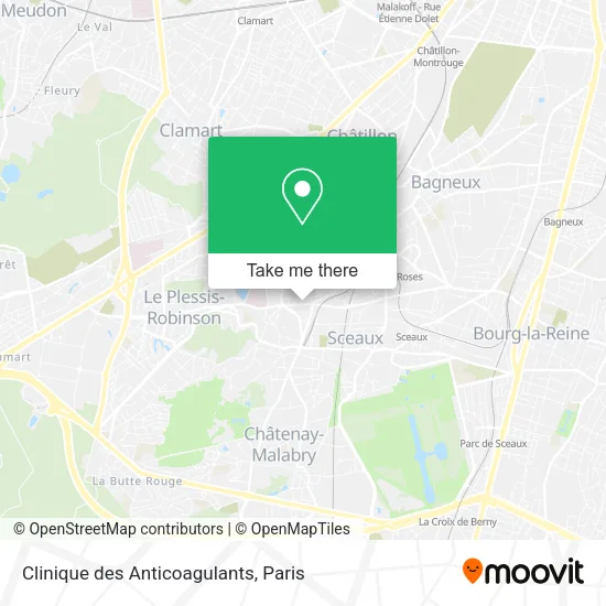 Clinique des Anticoagulants map