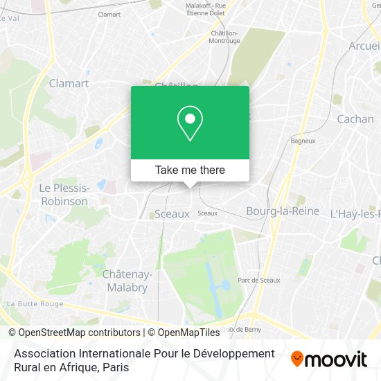 Association Internationale Pour le Développement Rural en Afrique map