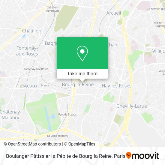 Boulanger Pâtissier la Pépite de Bourg la Reine map
