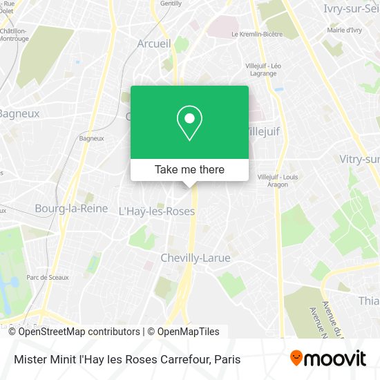 Mister Minit l'Hay les Roses Carrefour map