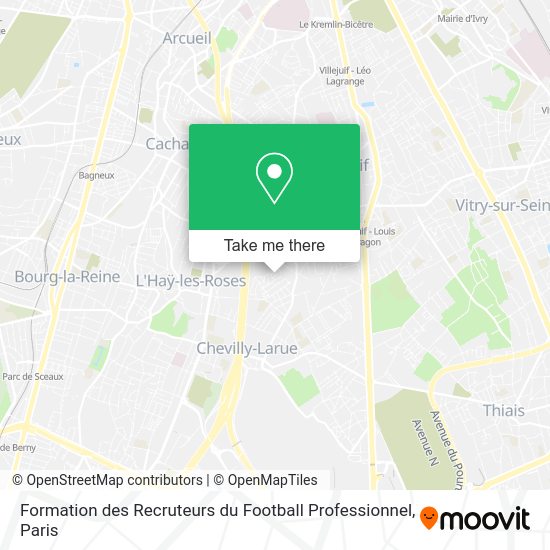 Formation des Recruteurs du Football Professionnel map