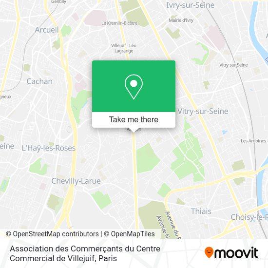 Association des Commerçants du Centre Commercial de Villejuif map