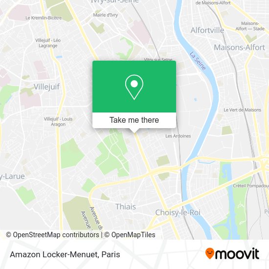 Amazon Locker-Menuet map