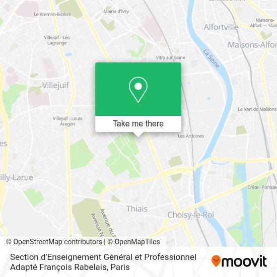 Section d'Enseignement Général et Professionnel Adapté François Rabelais map