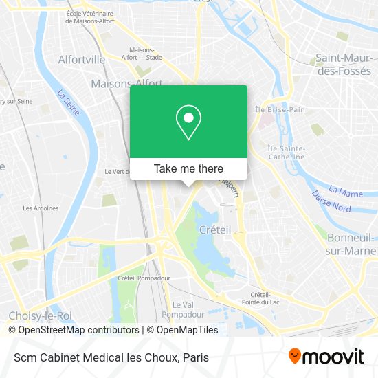 Scm Cabinet Medical les Choux map