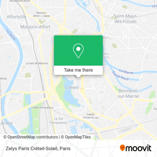 Zelys Paris Créteil-Soleil map