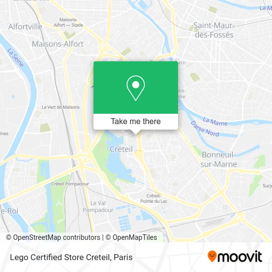 Lego Certified Store Creteil map