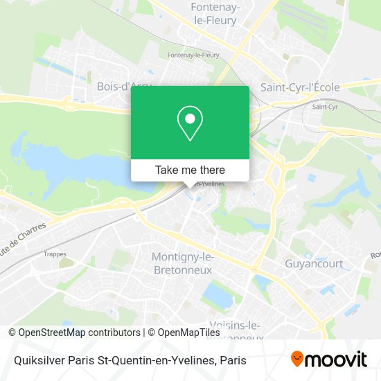 Quiksilver Paris St-Quentin-en-Yvelines map