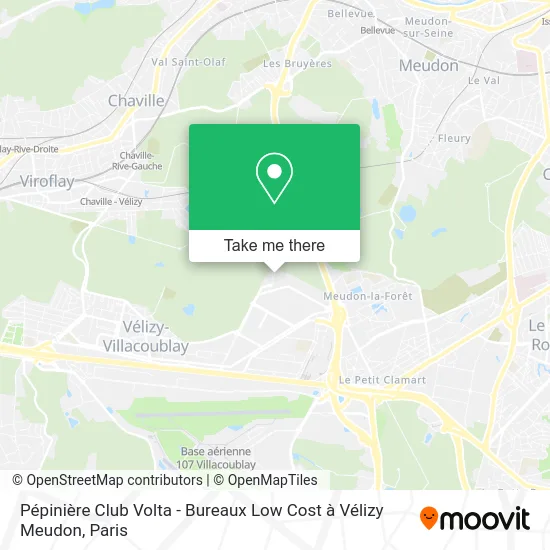Pépinière Club Volta - Bureaux Low Cost à Vélizy Meudon map