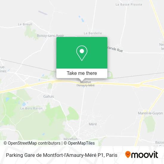 Parking Gare de Montfort-l'Amaury-Méré P1 map
